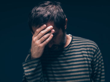 Man feeling guilt after making a mistake